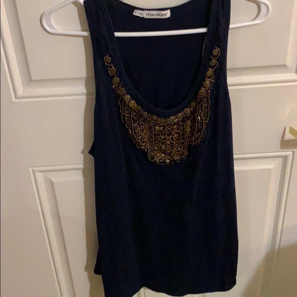 Maunces size 1X Sleeveless, pretty beads & buttons